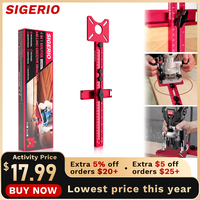 Sigerio 4 in 1 Router Milling Groove Bracket, Aluminum Alloy Router Circle Cutting Jig, Multifunctional Cabinet Hardware Jig ...