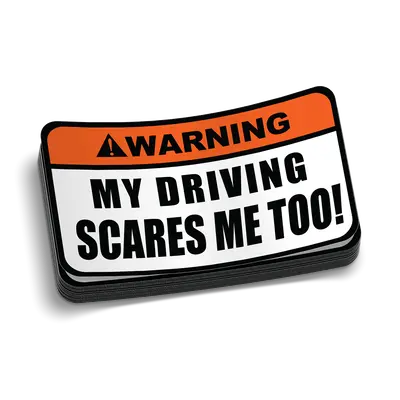 Driving Warning Decal