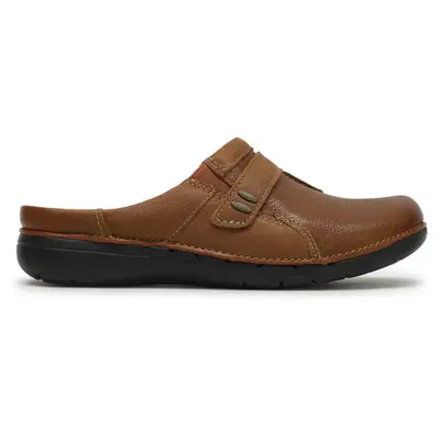 Clarks Un Loop Ease Leather Women's Comfort Shoes - Dark Tan - Size:US 7 Women