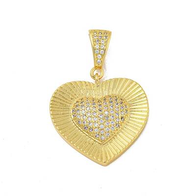 Brass Micro Pave Cubic Zirconia Pendants