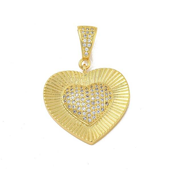 Brass Micro Pave Cubic Zirconia Pendants