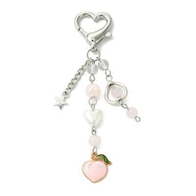 Peach Alloy Enamel Keychain