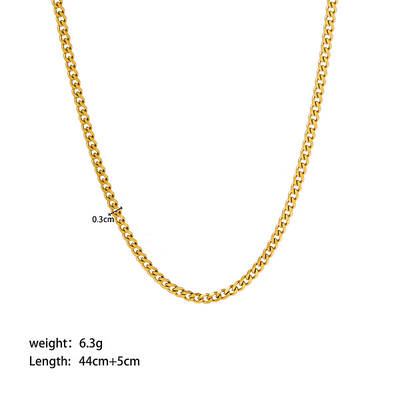 Stainless Steel Curb Chain Necklaces