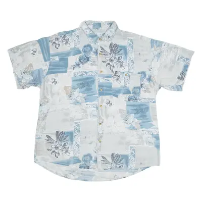 Mens Shirt Grey Floral XL