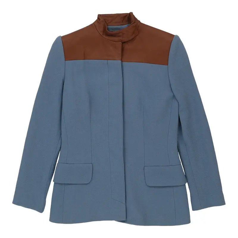 Gai Mattiolo Jacket - Medium Blue Wool | Size: medium