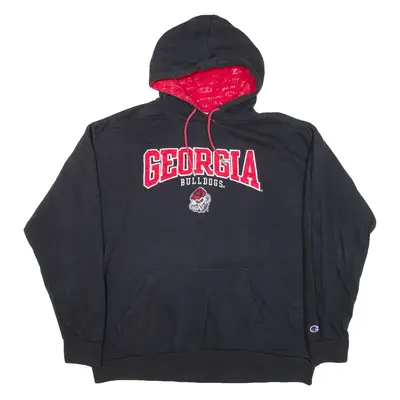 CHAMPION Georgia Bulldogs Mens Black Hoodie USA XL