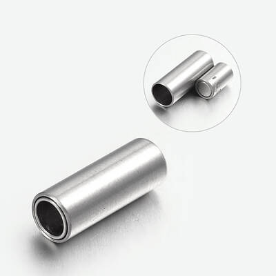 Tarnish Resistant 304 Stainless Steel Magnetic Clasps with Glue-in Ends
