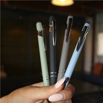 100 Promotional Lexington Incline Stylus Pen - Rubberized Aluminum