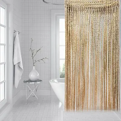 Glitter String Curtain, 1 Count Sequin Glittering Curtain, Door Wall Panel Fringe Window Room Divider Blind, Decorative Tasse...