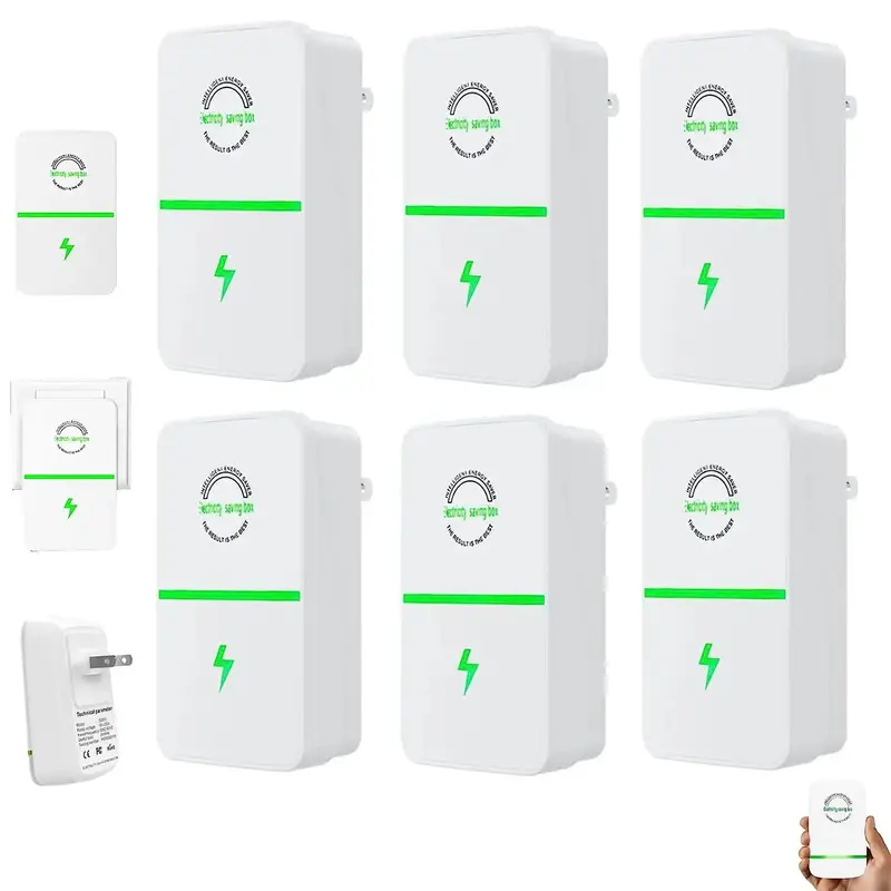 Stop Watt Energy Saving Device, Power Saver Efficiency Energy Saver Device for Home Office Market Electric Machine Plug, Ener...