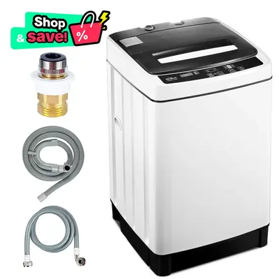 Black Friday,FOHERE Full Automatic Washing Machine, 1.5 Cubic feet 11 lbs Capacity Portable Machine, 8 Programs 10 Water Leve...