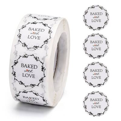 Baked with Love Stickers