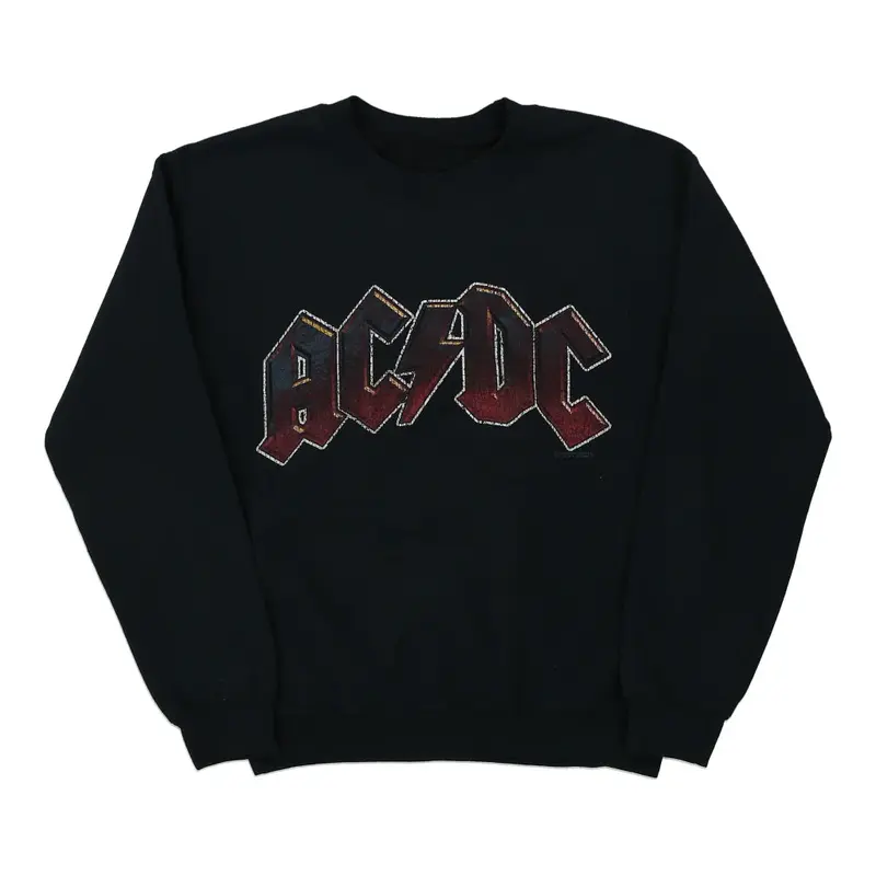 Acdc Band Sweatshirt - Small Black Cotton Blend