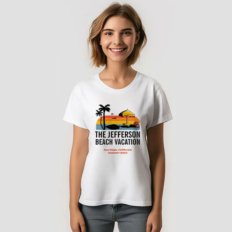 Custom Family Reunion Beach Vacation T-Shirt