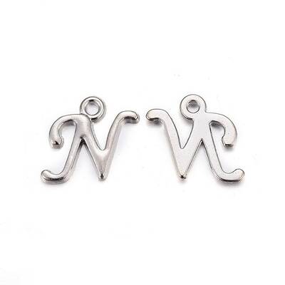 Platinum Plated Alloy Letter Pendants