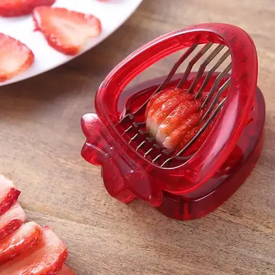 Stainless Steel Strawberry Slicer, Fruit Slicer, Fruit & Vegetable Cutter for Home Use