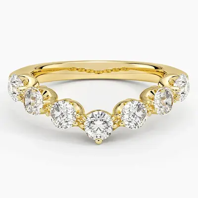 18K Gold 1CT.T.W. Round Lab Created Diamond Custom Wedding Ring D Color VVS1-VS1 Clarity 3EX IGI Certified