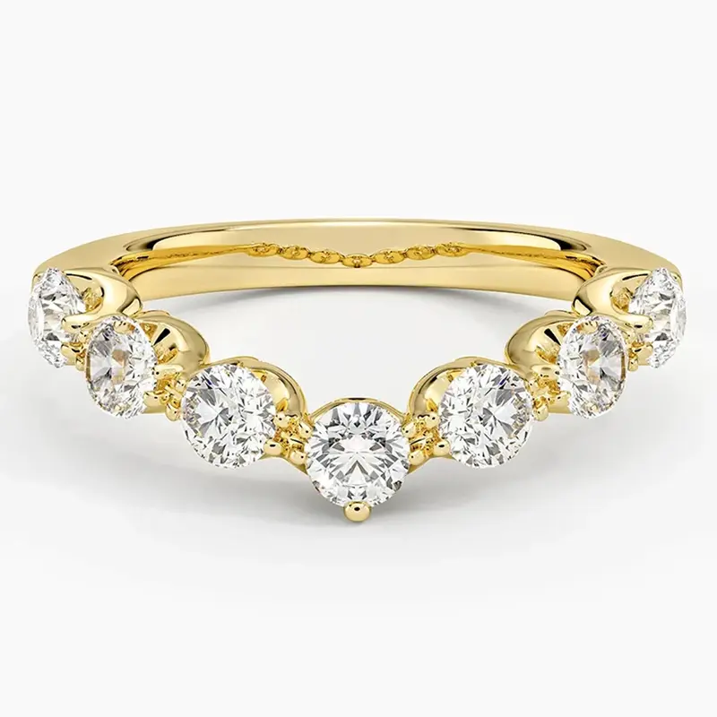 18K Gold 1CT.T.W. Round Lab Created Diamond Custom Wedding Ring D Color VVS1-VS1 Clarity 3EX IGI Certified