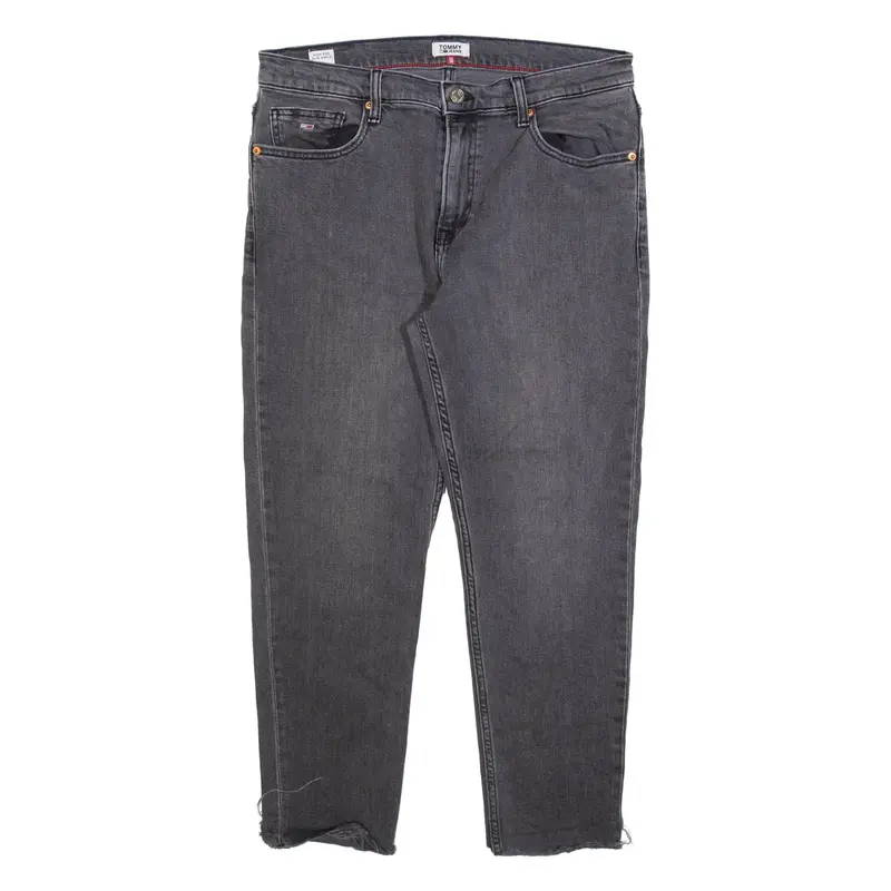TOMMY HILFIGER Womens Jeans Grey Slim Tapered Stone Wash W32 L26