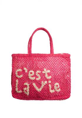 Beach Bag Cest La Cest La Vie Smal Hot-Pink | Color: HOT PINK | Size: U