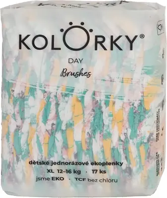 Kolorky Day Brushes ECO disposable diapers size XL 12-16 Kg 17 pieces