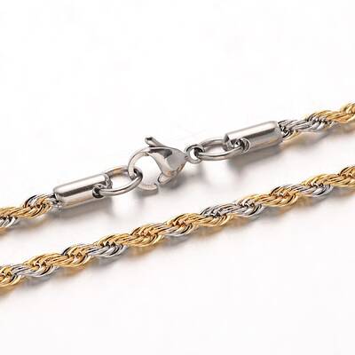 304 Stainless Steel Rope Chain Necklaces