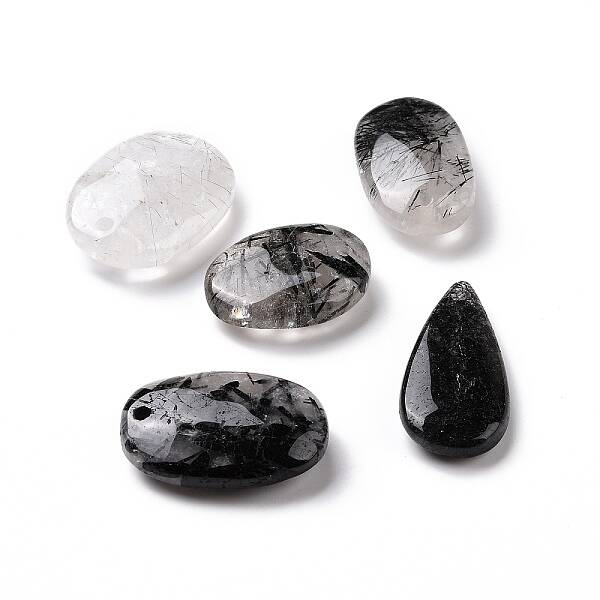 Natural Rutilated Quartz Pendants