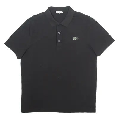 LACOSTE Slim Fit Mens Polo Shirt Black L