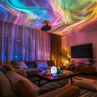 Aurora/Water Ripple/Sky Projector Light, USB Rechargeable 16 Colors LED Projector Lamp with Remote Control, Northern Lights A...