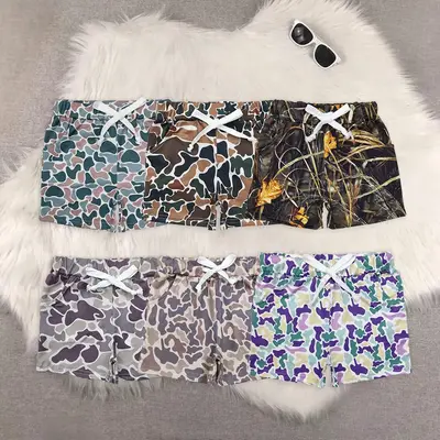 Sibling Kids Boy Brown Camouflage Summer Shorts with Pockets for Boys Children Clothes Summer Boys Shorts Pants camo pockets