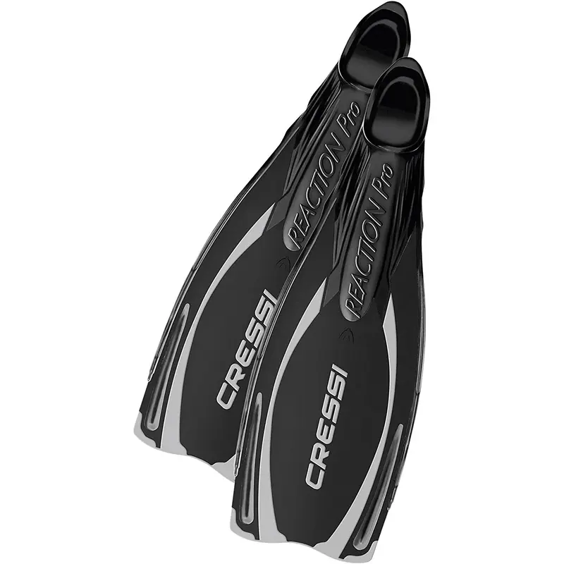 Used Cressi Reaction Pro Full Foot Fins - Black - 8-9 - 42/43