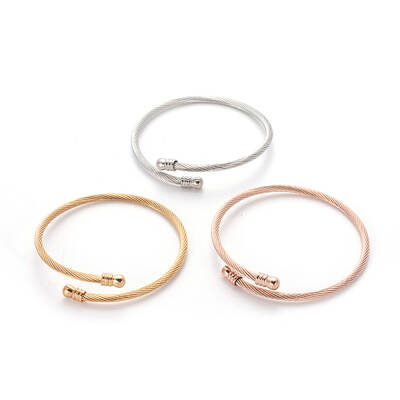 304 Stainless Steel Torque Bangle Sets