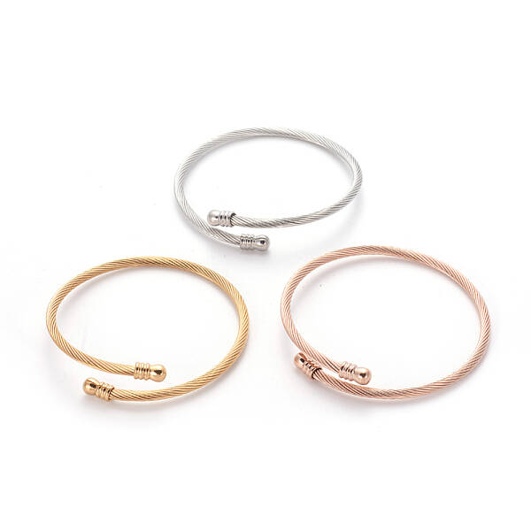 304 Stainless Steel Torque Bangle Sets