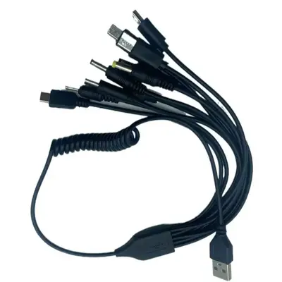 10 In 1 Multifunctional Charging Cable, Portable Multi-port Charging Cable, Phone Charging Data Cable Compatible with iPhone...