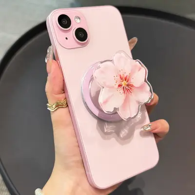 Cute Phone Grip Compatible with MagSafe Adapter Ring Included Magnetic Loop Grip and Phone Stand Cellphone Smartphone Wireles...