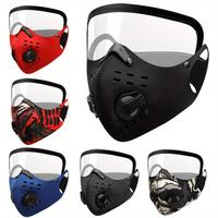 Reusable Face Mask with Advanced Exhalation Valve, 1 Count Dust-proof Face Mask with Built-in Filter, Ideal for Outdoor Activ...
