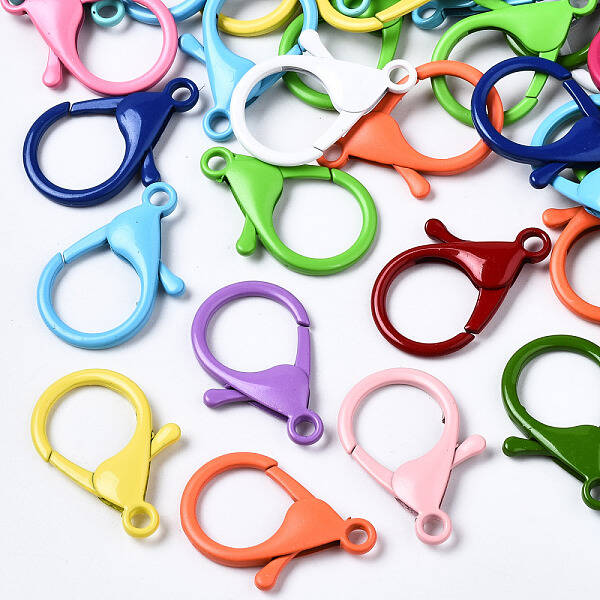 Spray Painted Eco-Friendly Alloy Lobster Claw Clasps