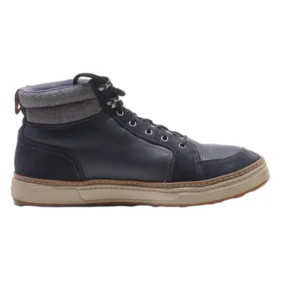 CLARKS Chukka Boots Blue Leather Mens UK 9.5