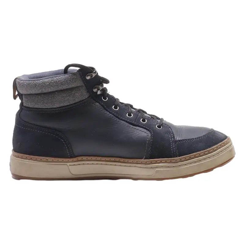 CLARKS Chukka Boots Blue Leather Mens UK 9.5