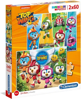 Clementoni, Top Wings, Puzzle, Unisex, 2 x60 pieces