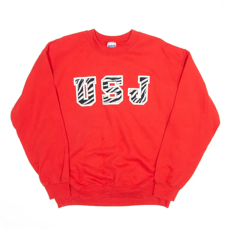 GILDAN USJ Embroidered Red Sweatshirt Mens M