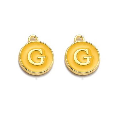Golden Plated Alloy Enamel Charms