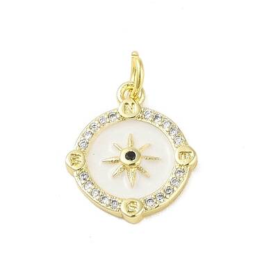 Brass Micro Pave Cubic Zirconia Pendants