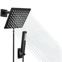 High Pressure Square Shower Head Set, 1 Set Including Showerhead, Hose, Bracket & Accessories, Summer Bathroom Supplies for H...