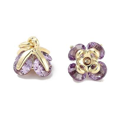 Brass Micro Pave Cubic Zirconia Charms