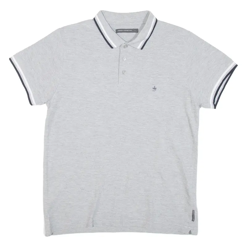 FRENCH CONNECTION Mens Polo Shirt Grey L