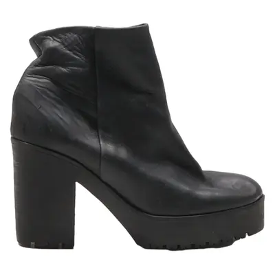 MNG Ankle Boots Black Leather Womens UK 4