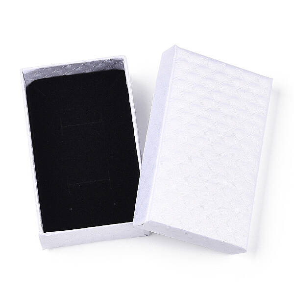 Rhombus Textured Cardboard Jewelry Boxes