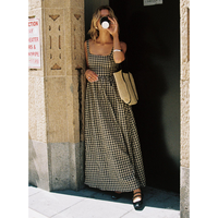 Cartmel Check Maxi Dress Black / Cream