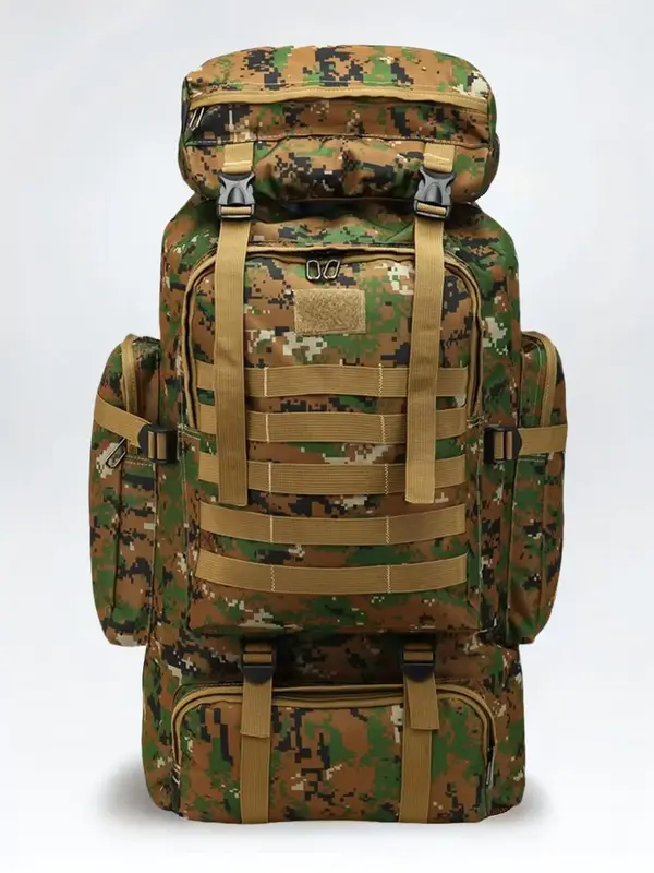 Casual Multifunction Camo Tactical Backpack, Large Capacity Outdoor Travel Bag, Waterproof Travel Bag Backpack for Camping Ba...